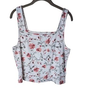 Old Navy women's cream floral tank top size XXL Tall